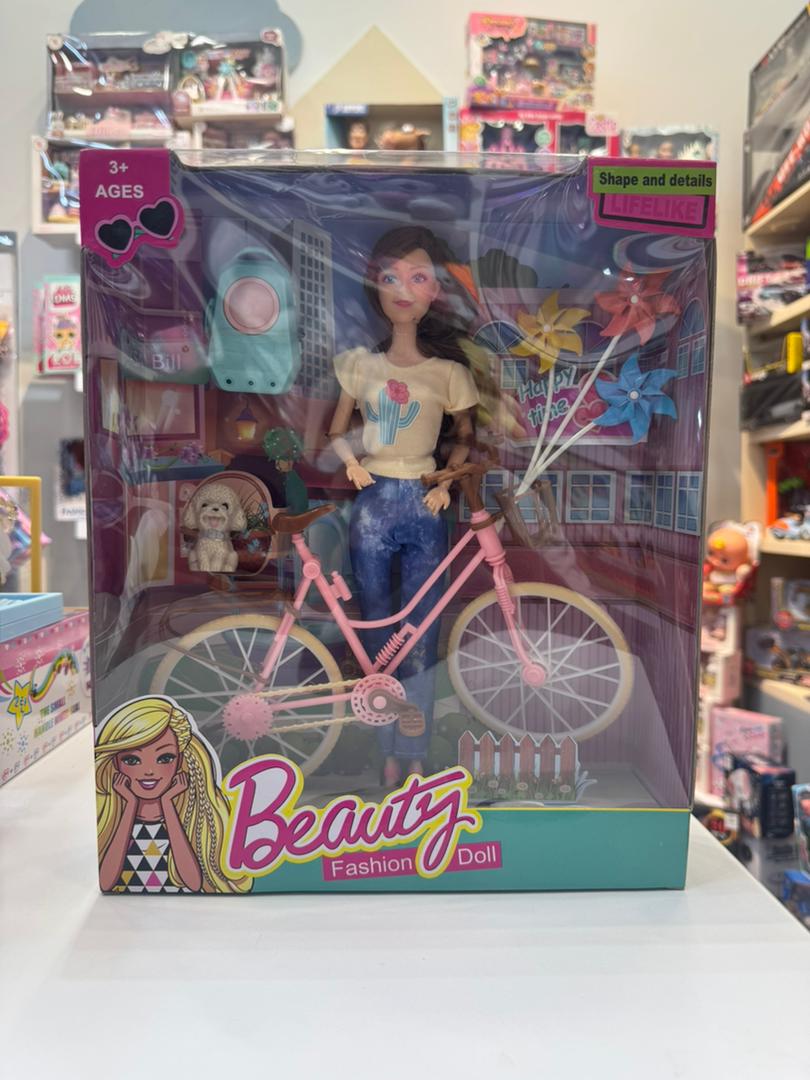 باربی دوچرخه سوار Beauty Fashion Doll